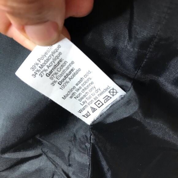 Madewell Women's Black Sherpa Faux Fur Zip Sleeveless Vest Size Small - Picture 7 of 10